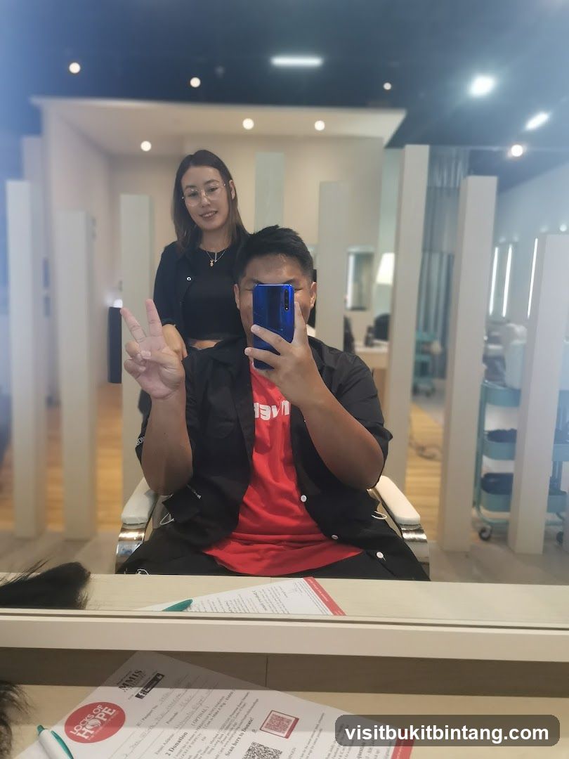 Salon Interior with Two People