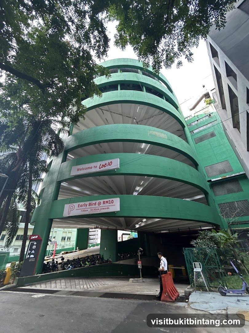 Lot 10 Parking Entrance