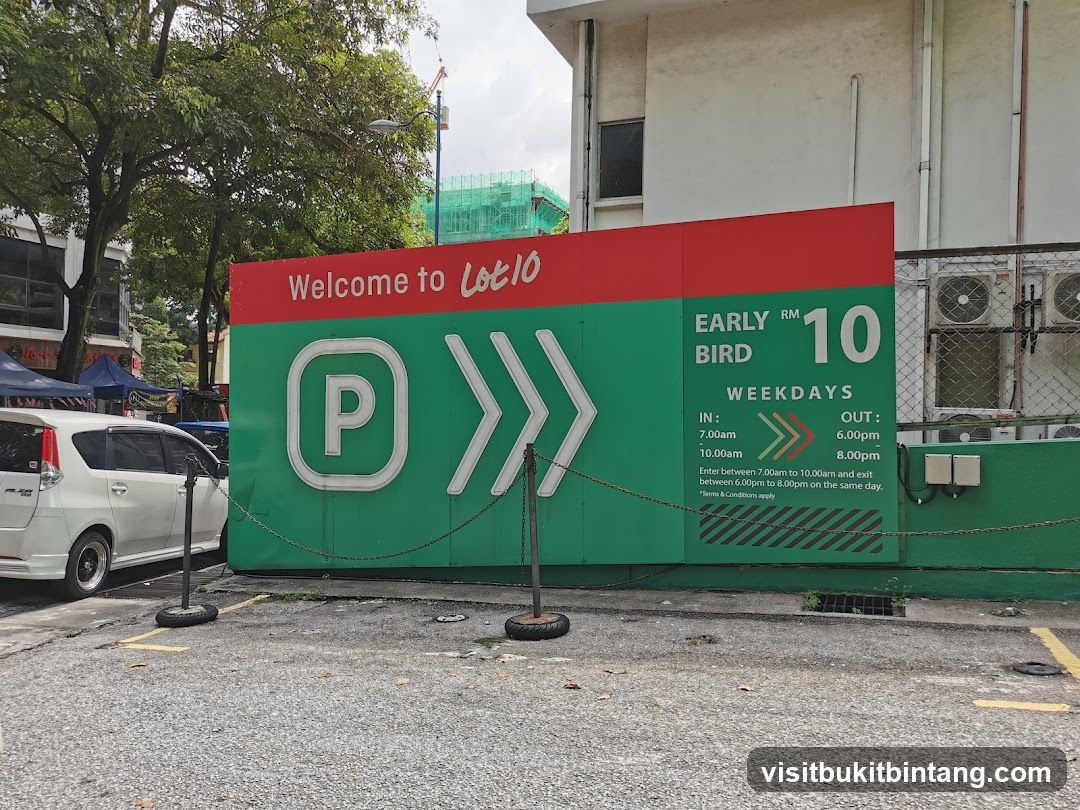 Lot 10 Parking Sign