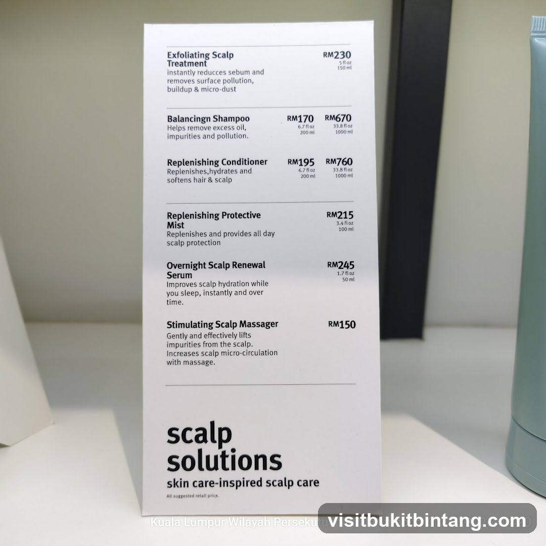 Scalp Solutions Menu