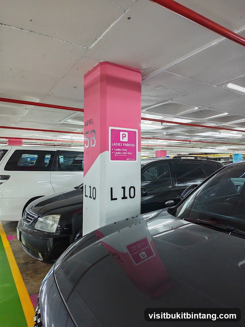 Parking Lot Pillar with Signage
