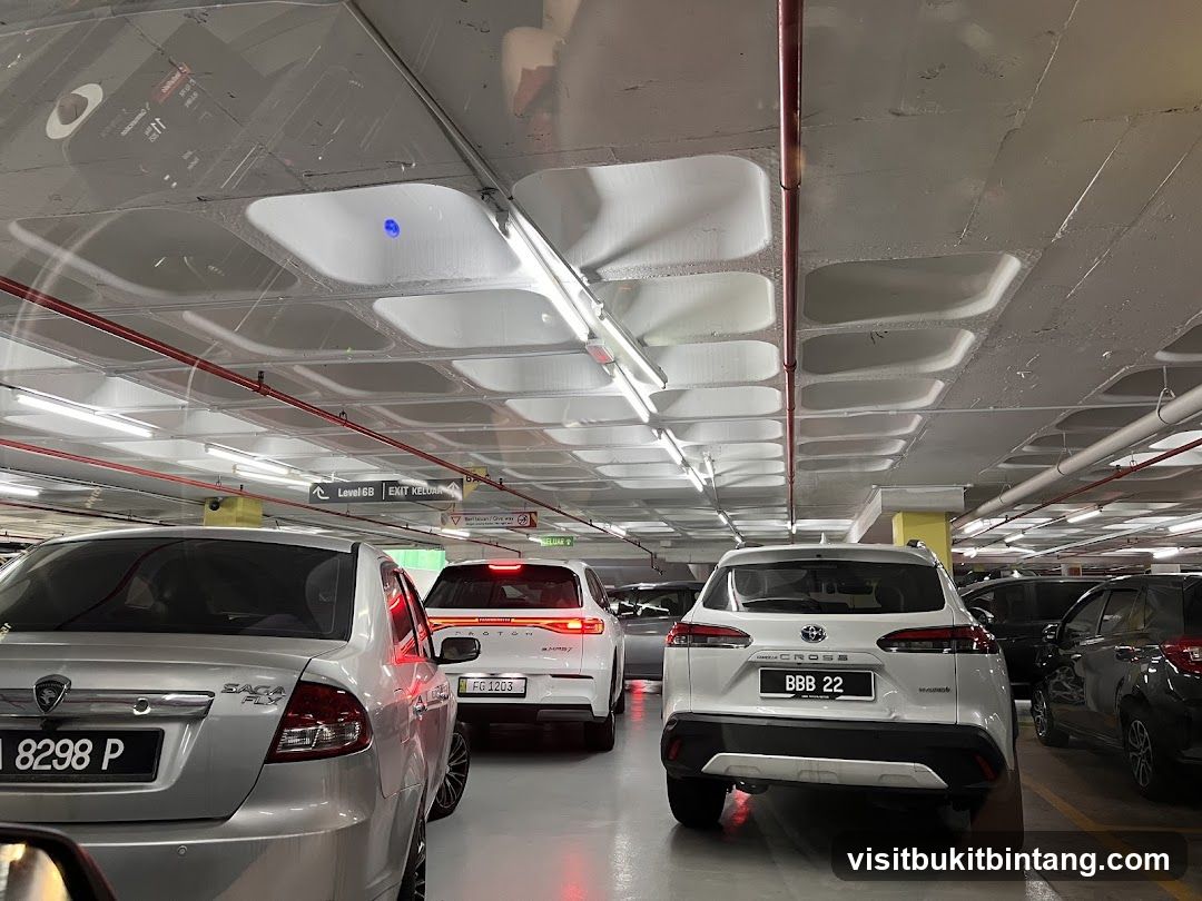 Cars in a parking garage