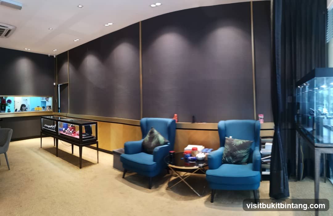 Interior of a jewelry store