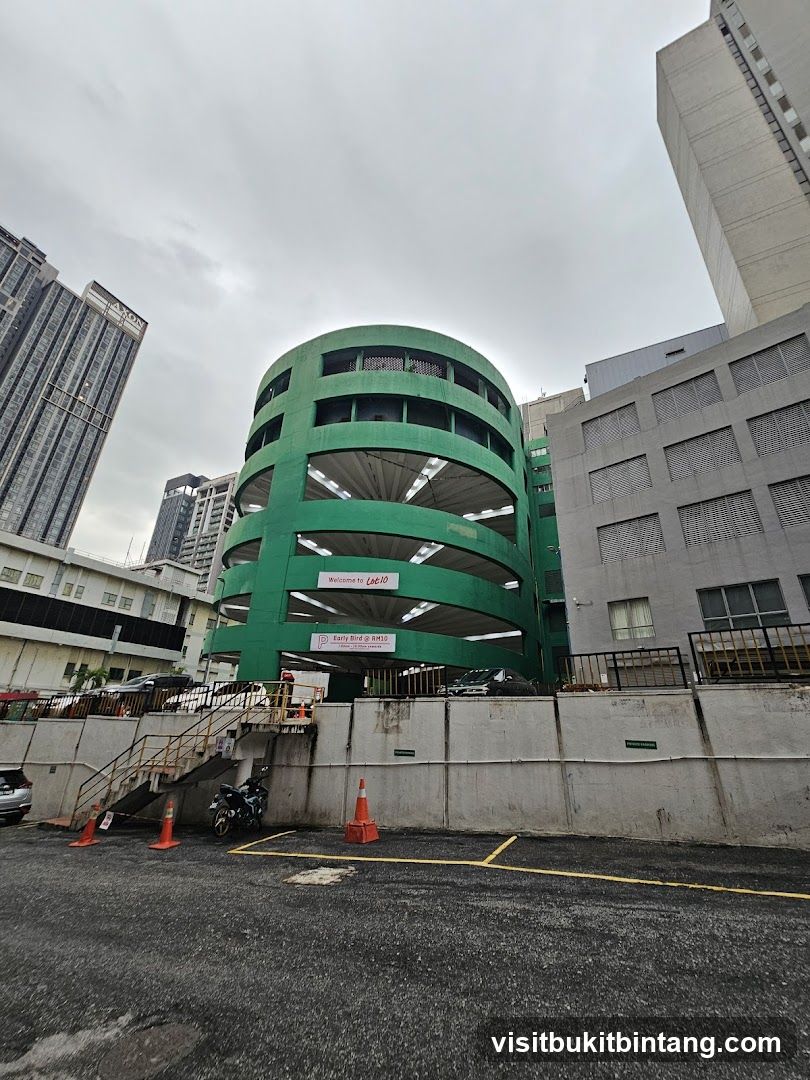 Green Spiral Parking Garage