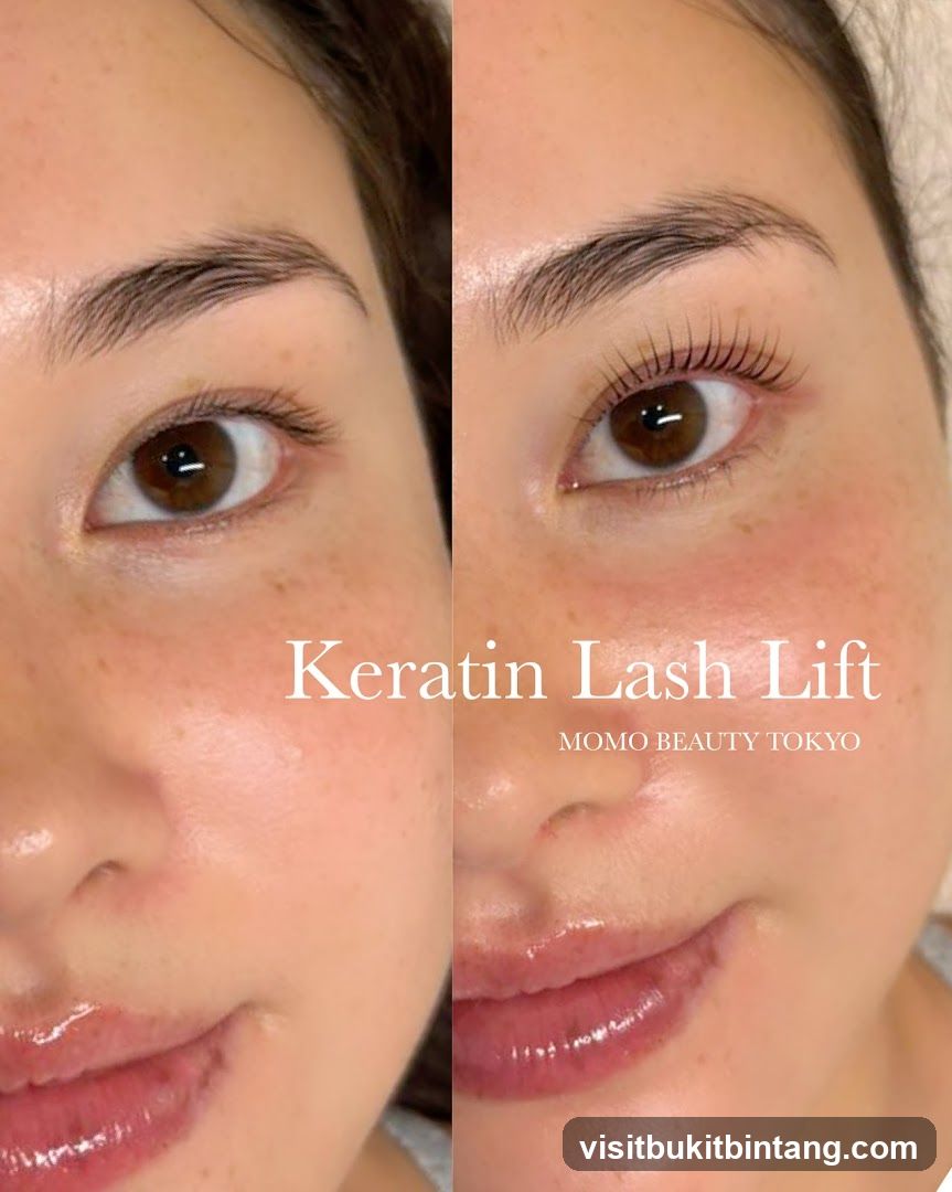 Keratin Lash Lift Before and After