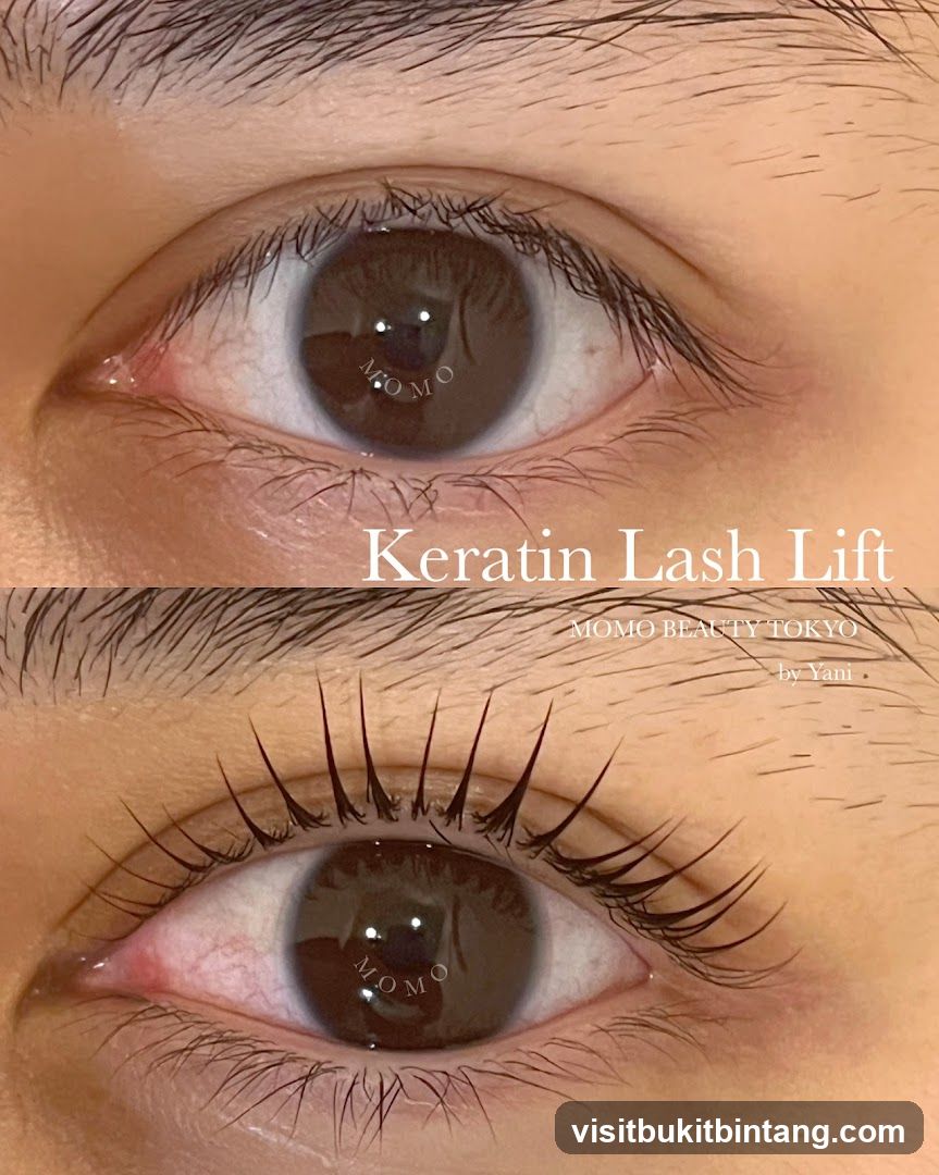 Before and After Keratin Lash Lift