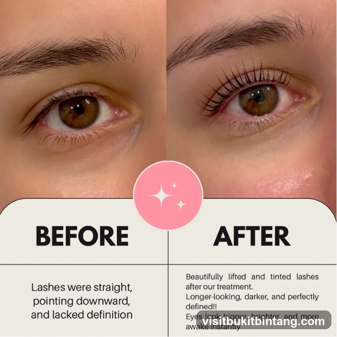 Lash Lift Before and After