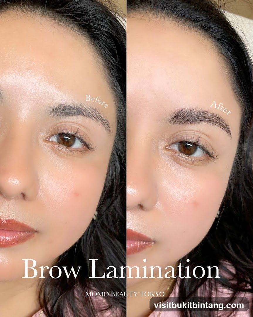 Brow Lamination Before and After