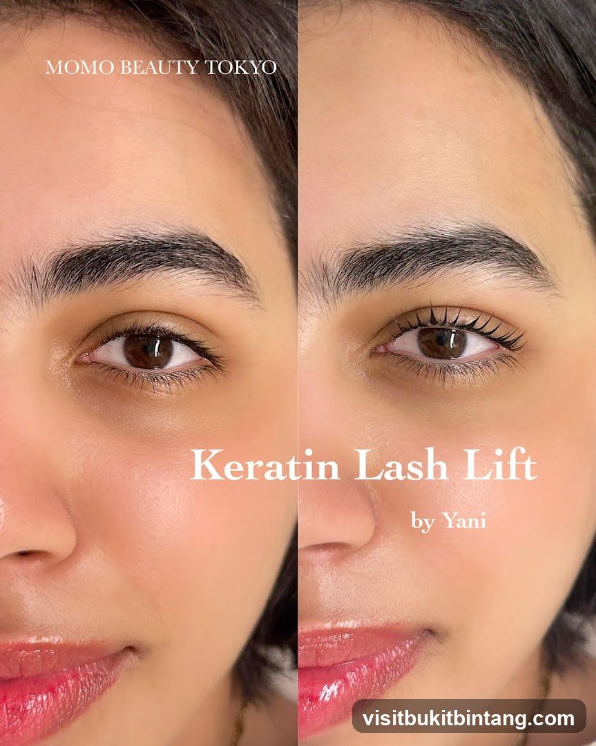 Keratin Lash Lift Before and After