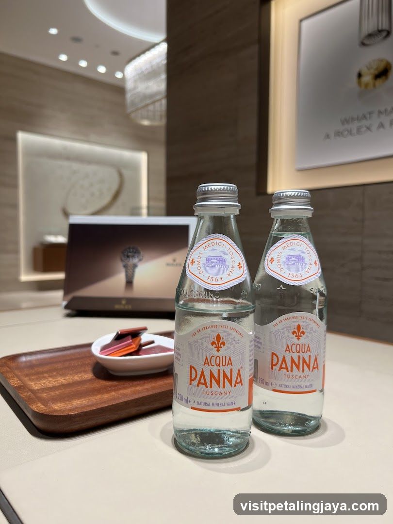 Acqua Panna Bottles and Accessories Display