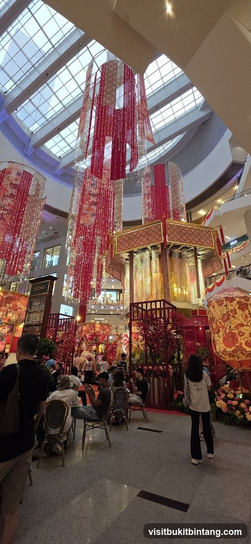 Mall Interior with Festive Decorations