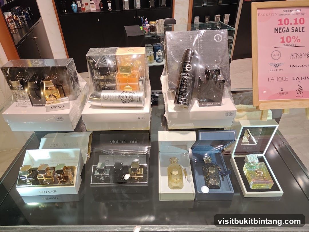Perfume Gift Sets on Display