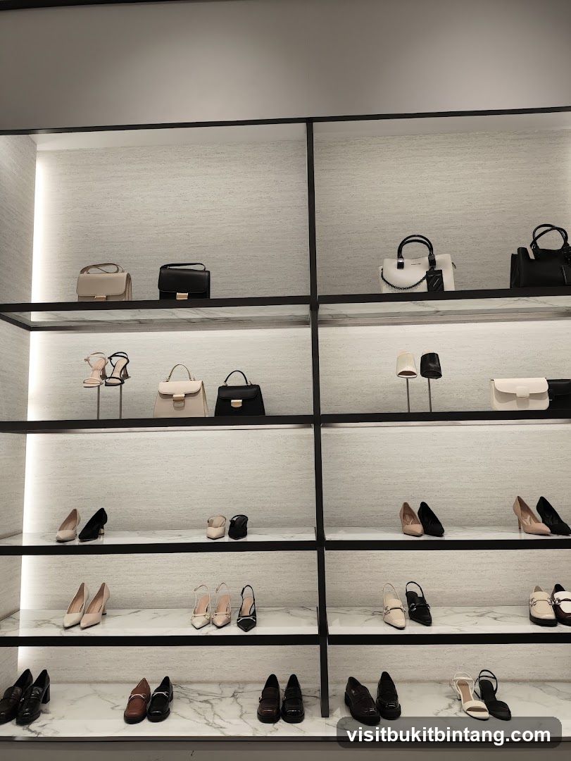 Handbags and Shoes Display