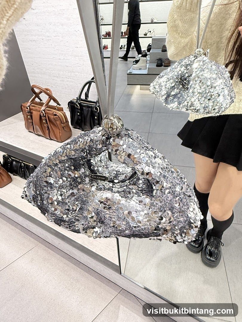 Sequin Handbag Display