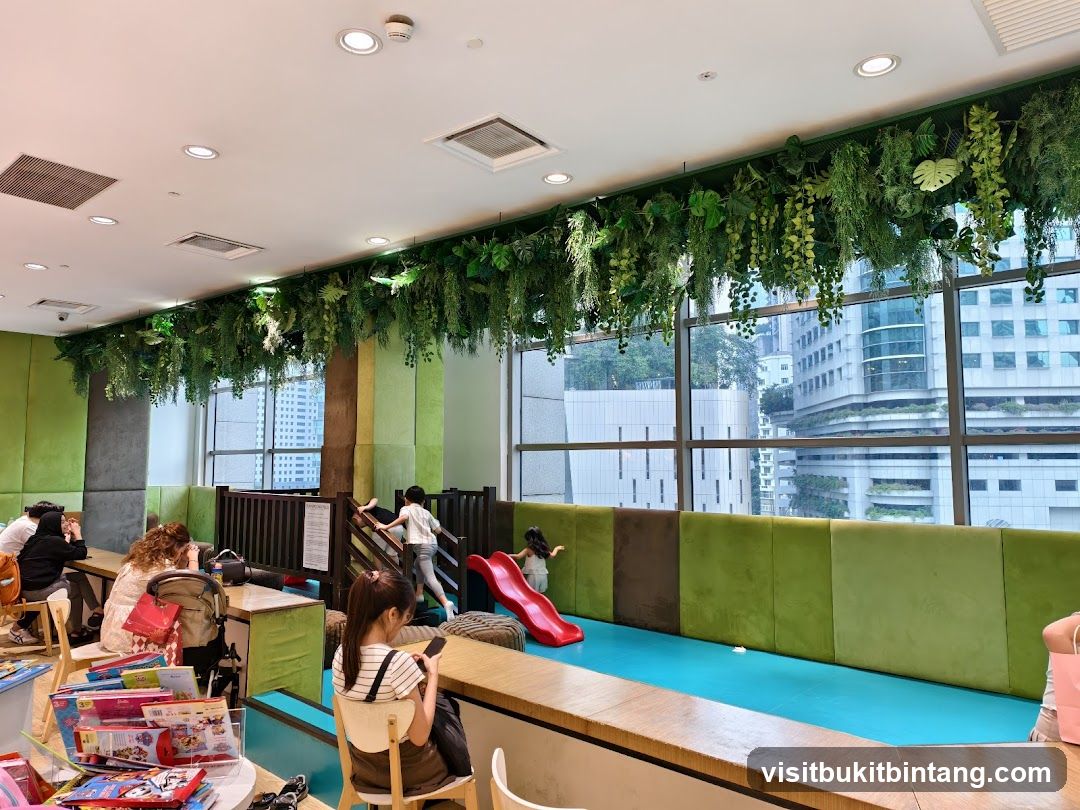 Indoor Play Area with Greenery and City View
