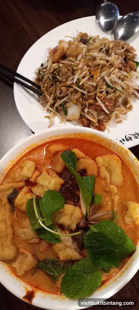 Curry Laksa and Stir-Fried Noodles