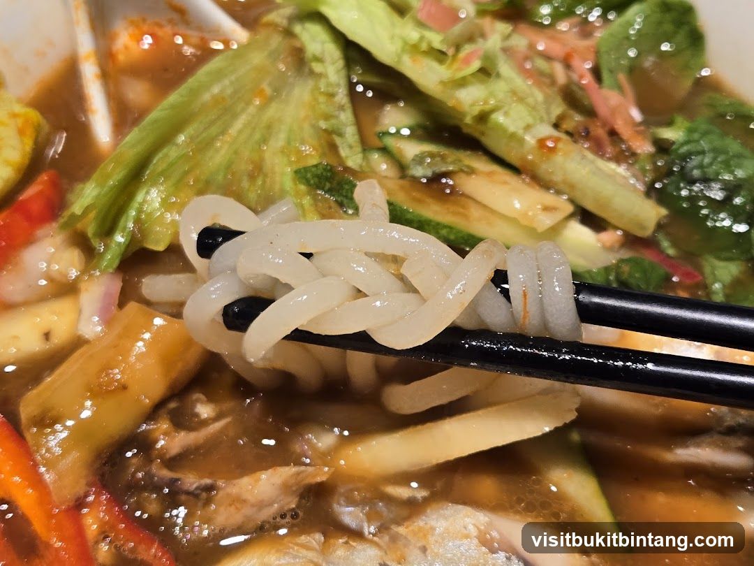 Close-up of Noodles in Soup