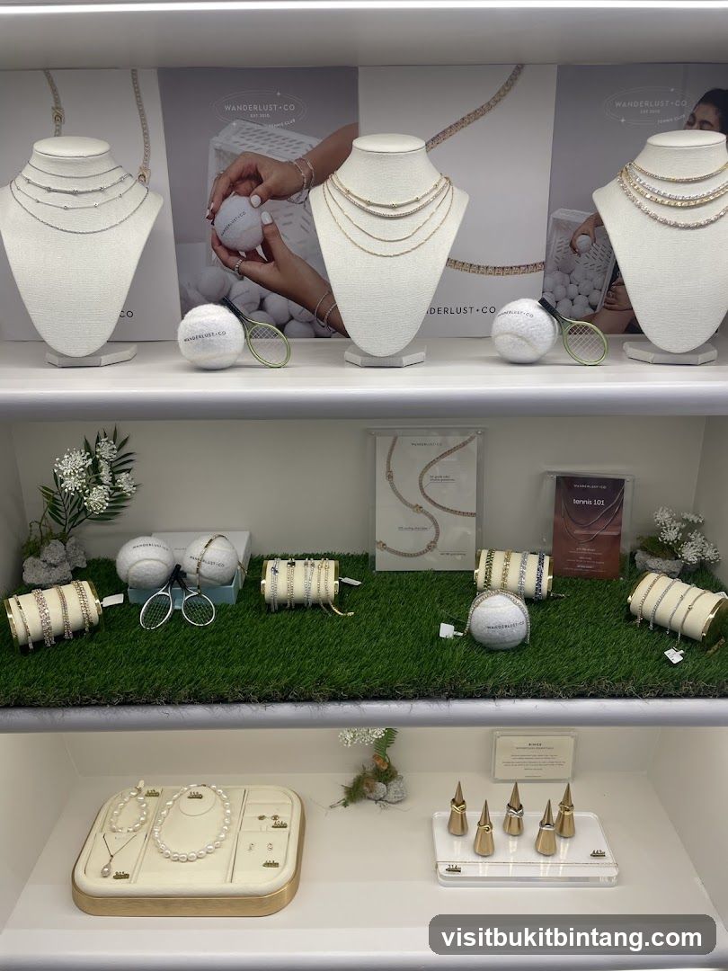 Jewelry Display with Tennis Theme