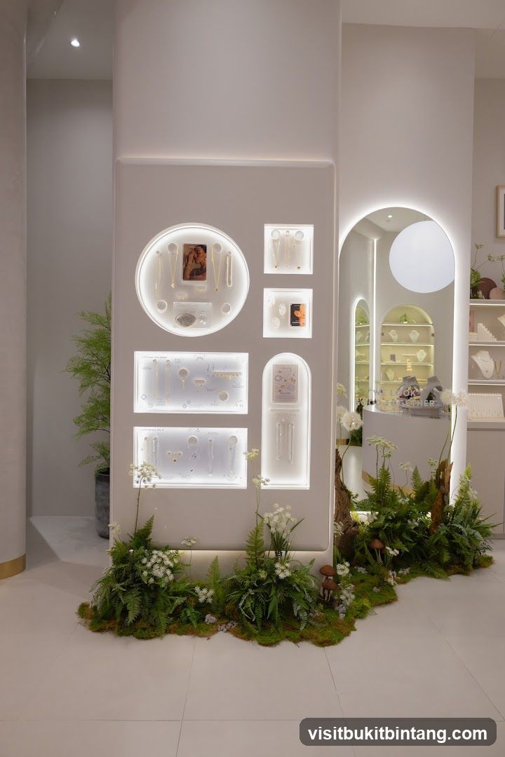 Jewelry Display with Floral Accents