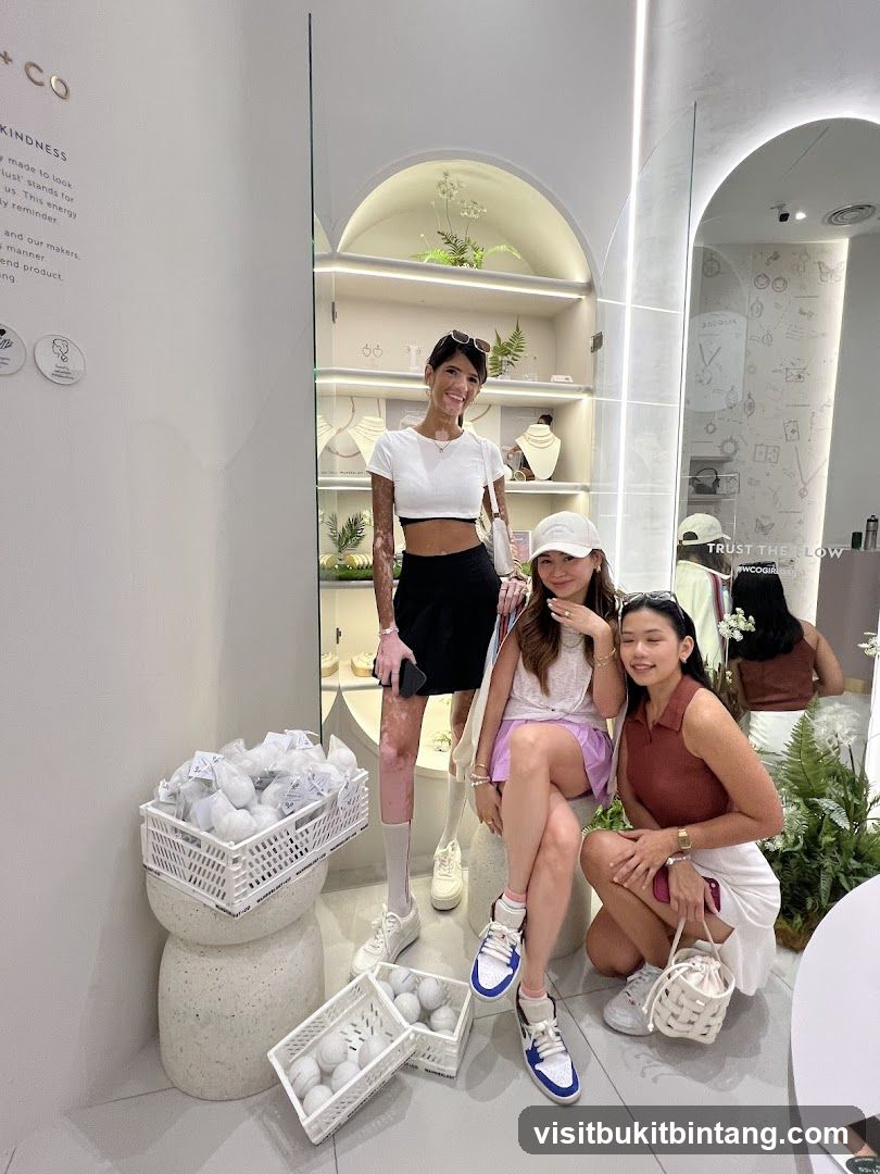 Three Women Posing in a Store