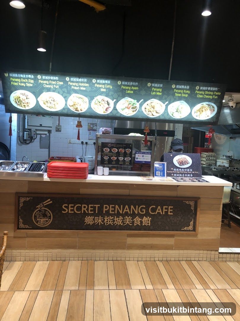 Secret Penang Cafe Menu
