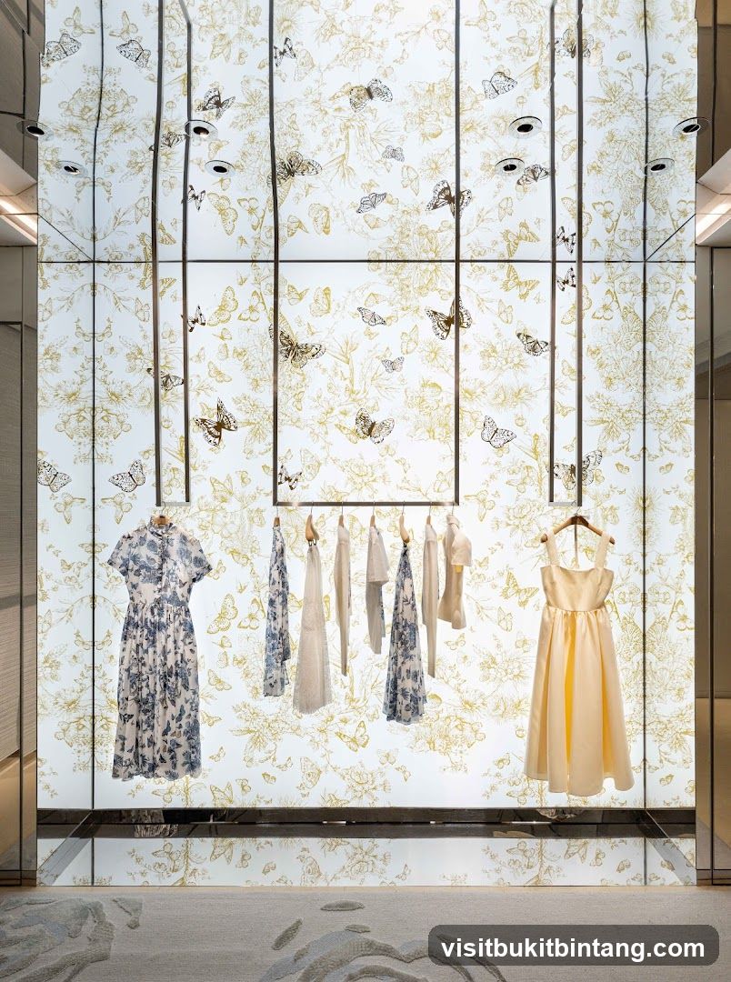 Fashion Display with Butterfly Motif