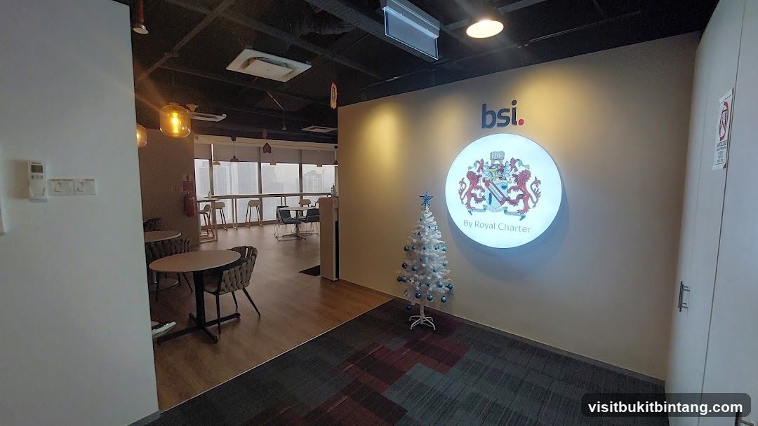 Office Interior with BSI Logo