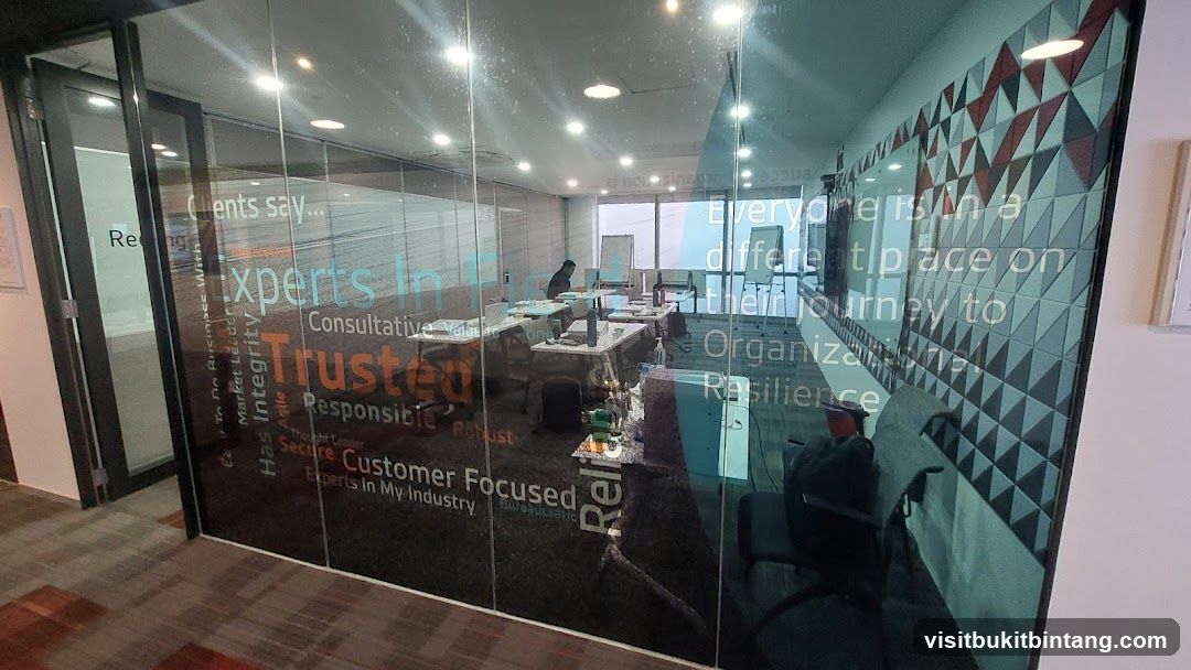 Office Interior with Motivational Text