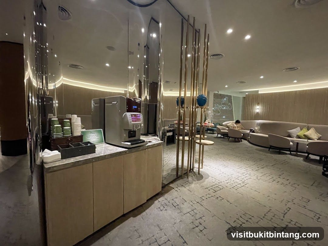 Lounge Area with Beverage Station