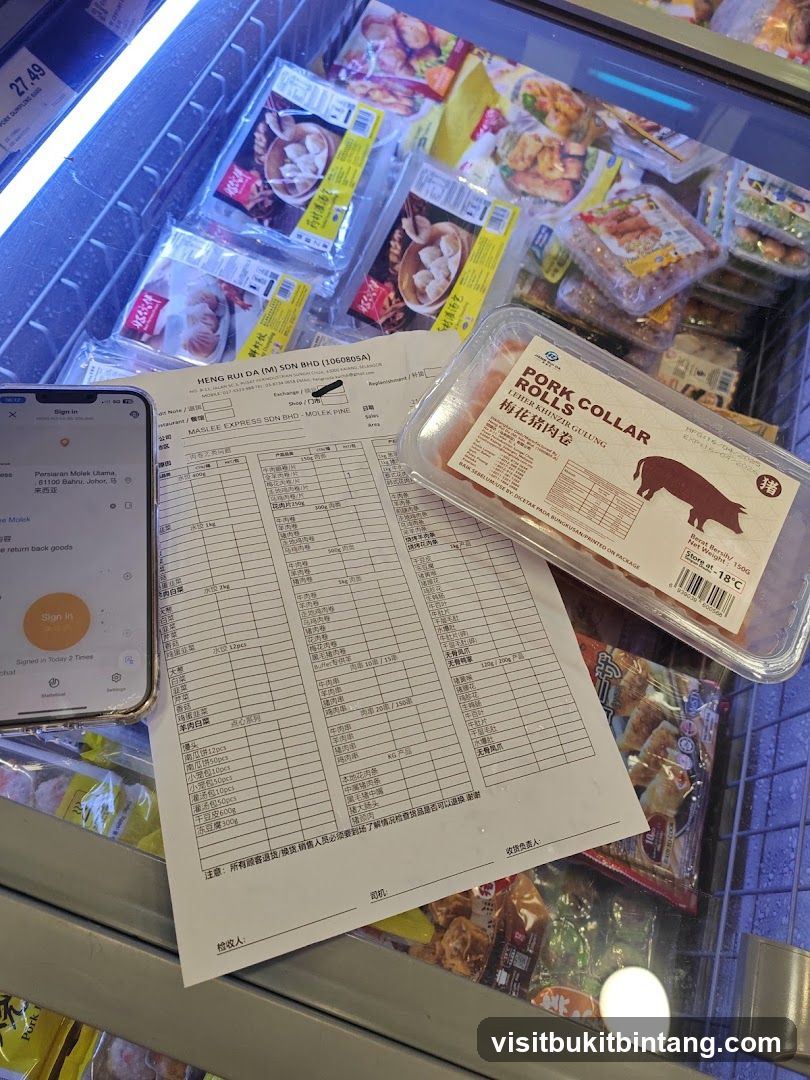 Frozen Food Display with Price List