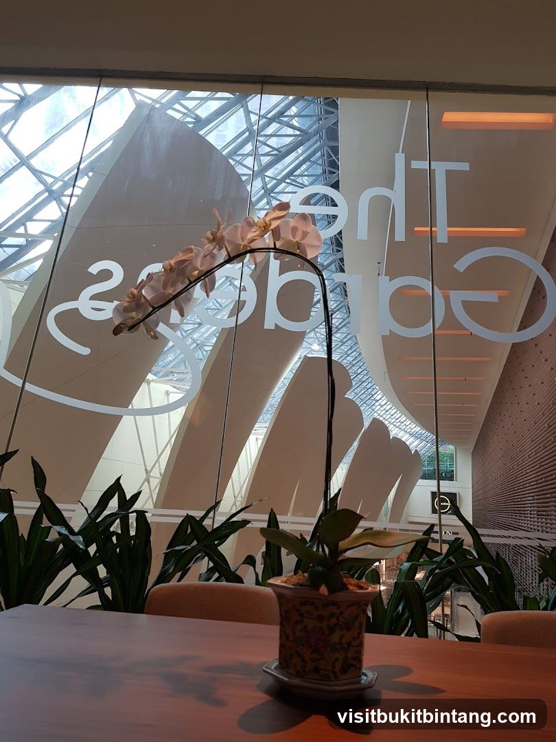 Interior with Orchid and Architectural Background