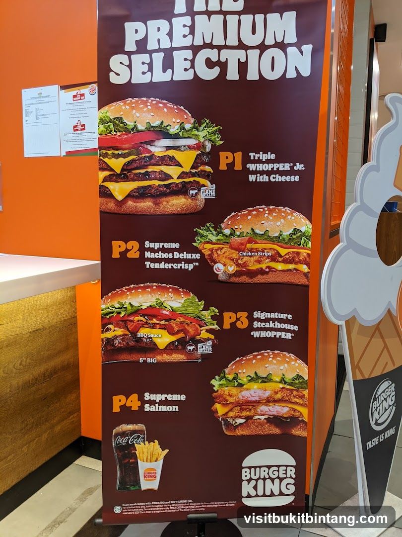 Burger King Premium Selection Menu