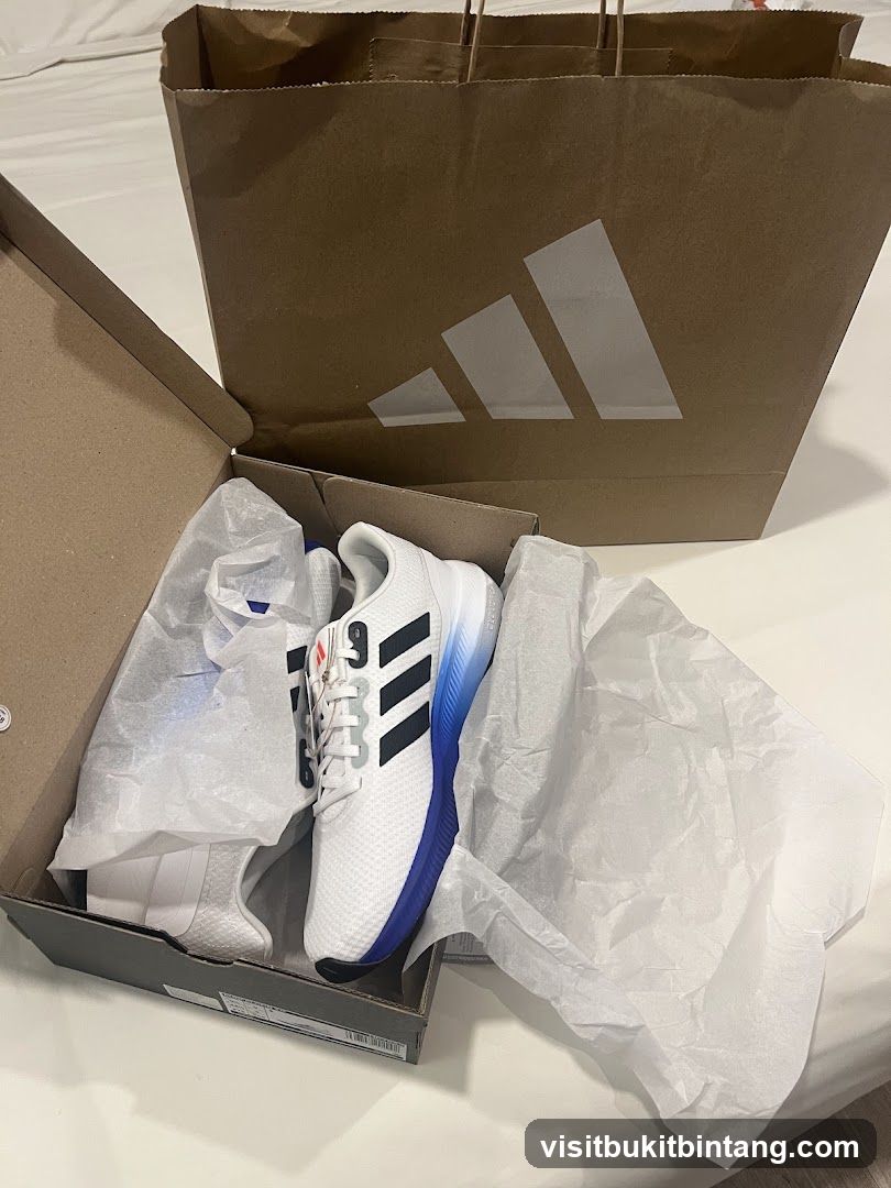 Adidas Shoes and Shopping Bag