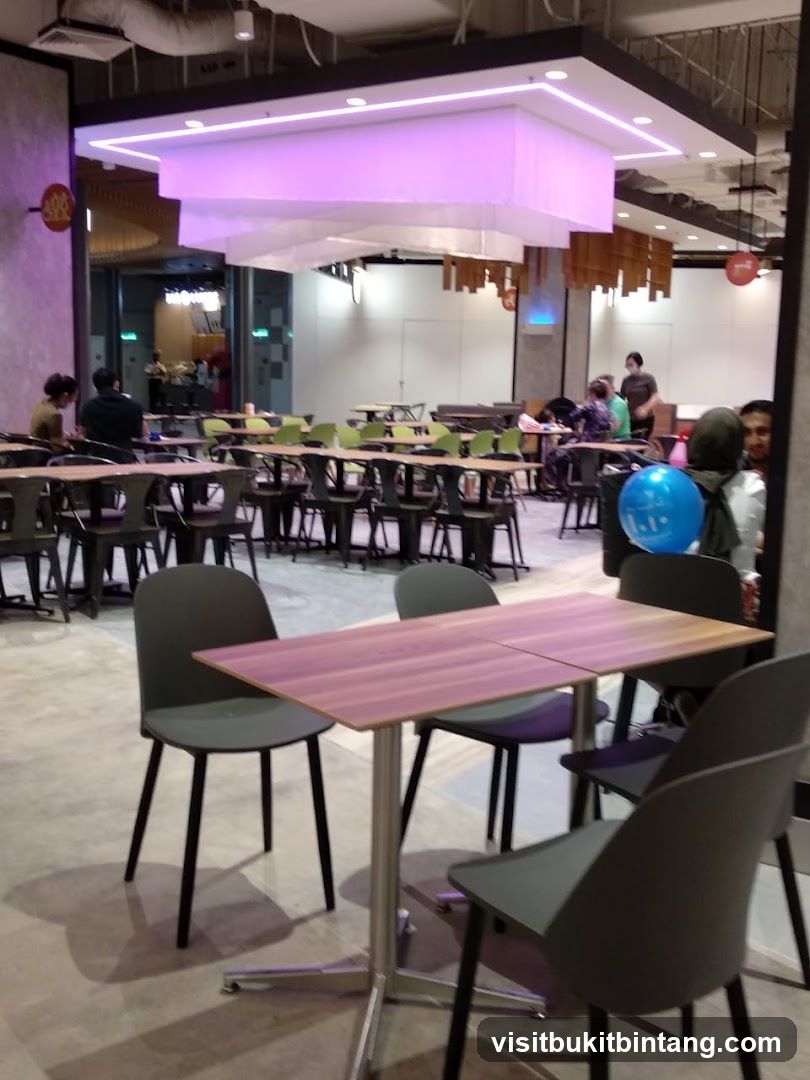 Modern Food Court Seating Area