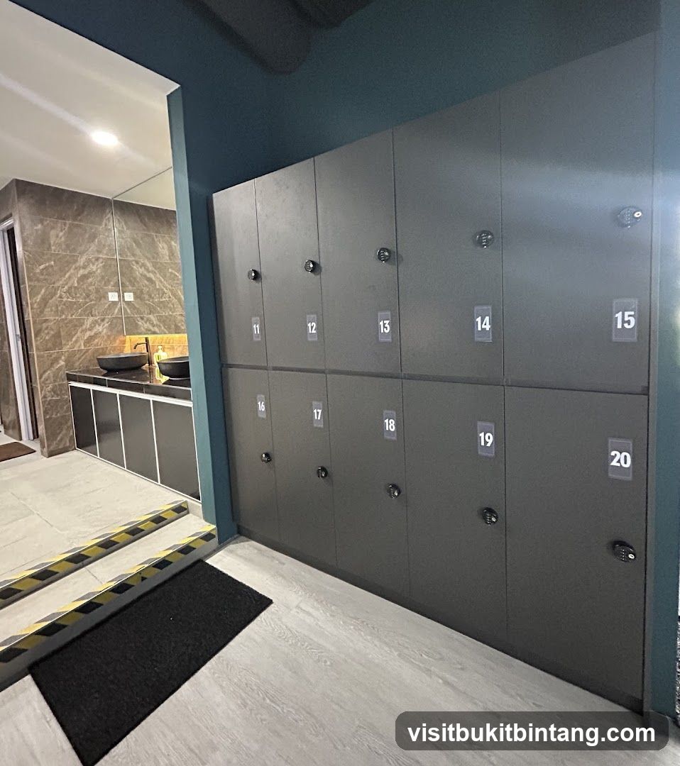 Gym Lockers and Vanity Area