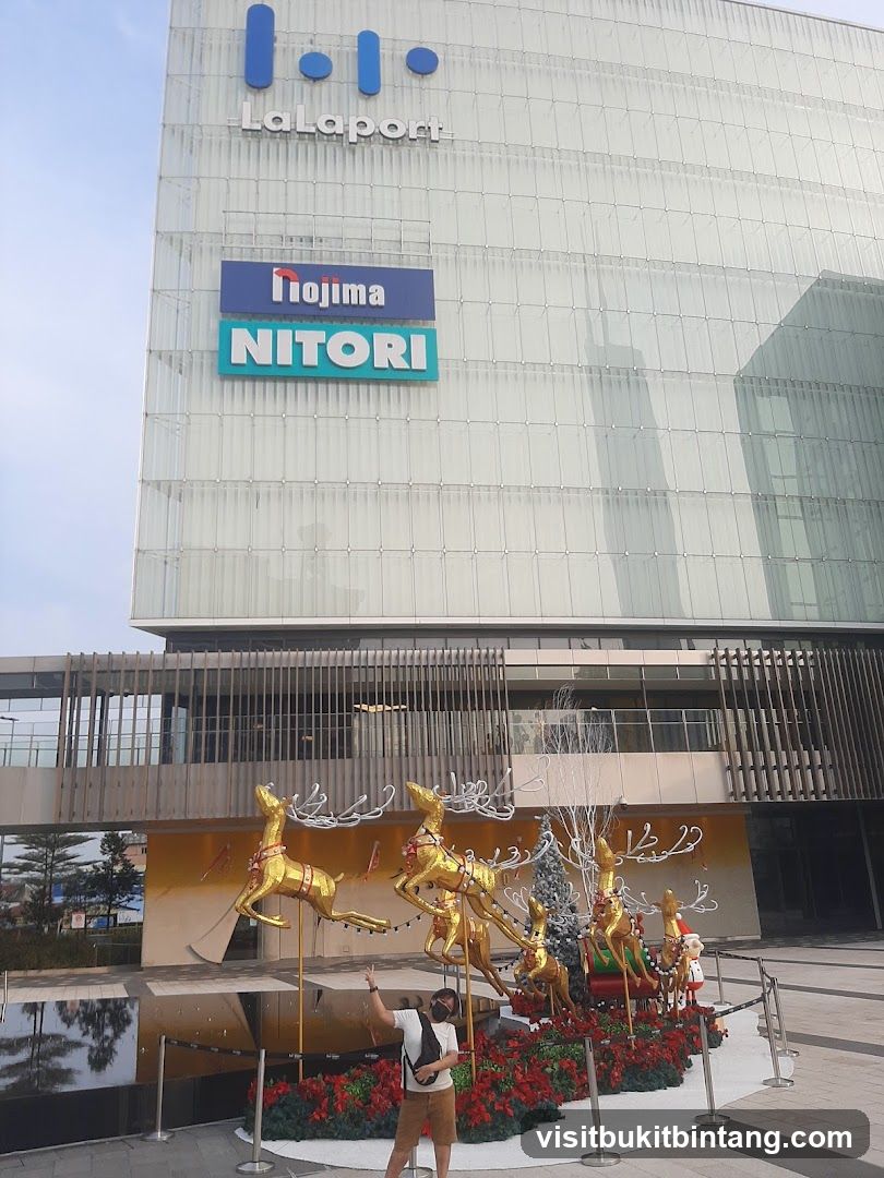 LaLaport with Christmas Decorations