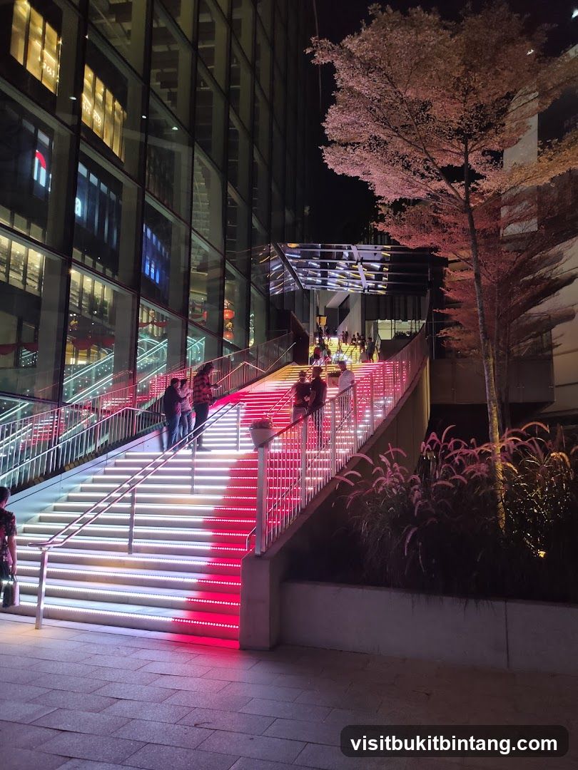 Modern Staircase at Night