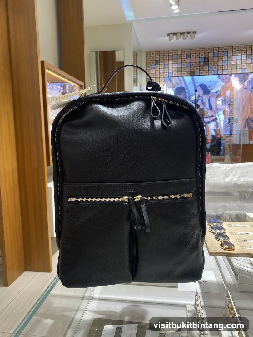 Black Leather Backpack