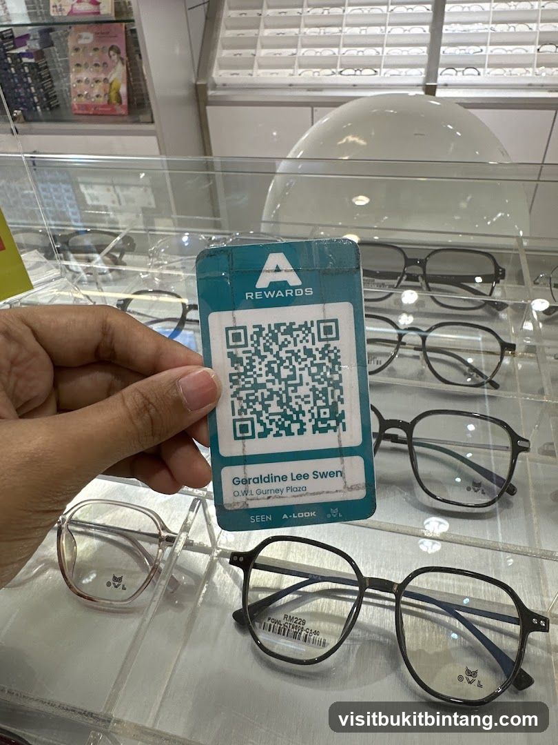 Rewards Card and Eyeglasses