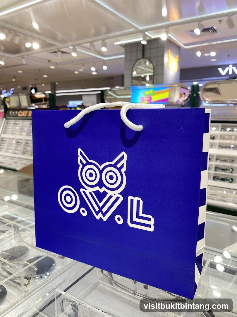 Blue Shopping Bag with Owl Logo