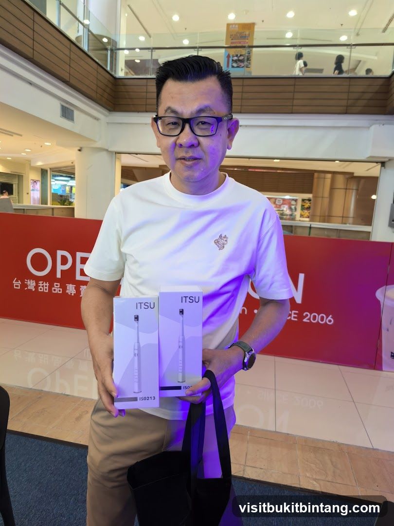 Man holding ITSU products