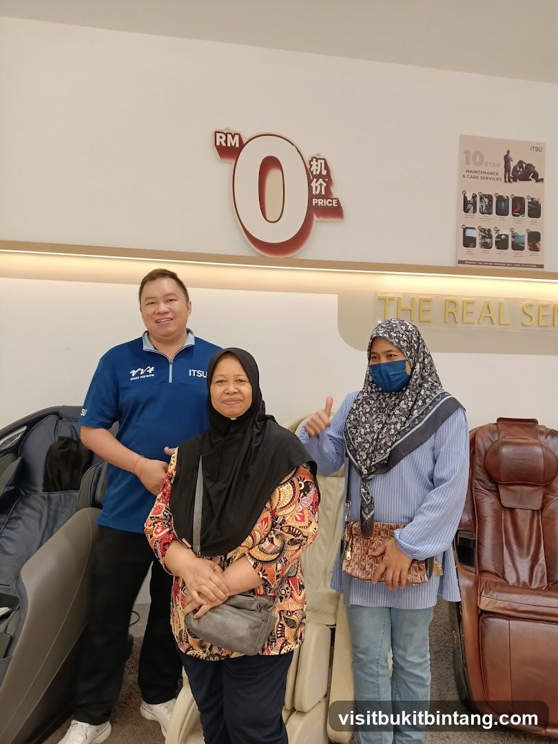 People Posing with Massage Chairs