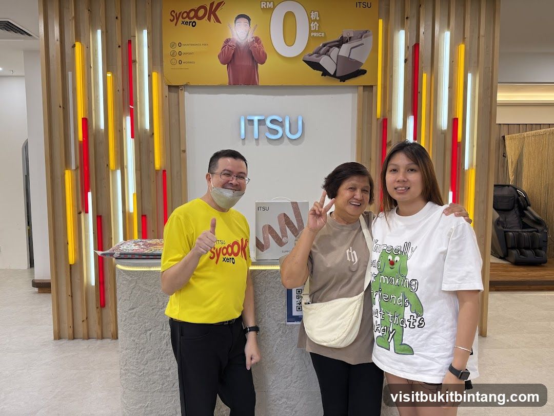 People Posing in Front of a Store Display