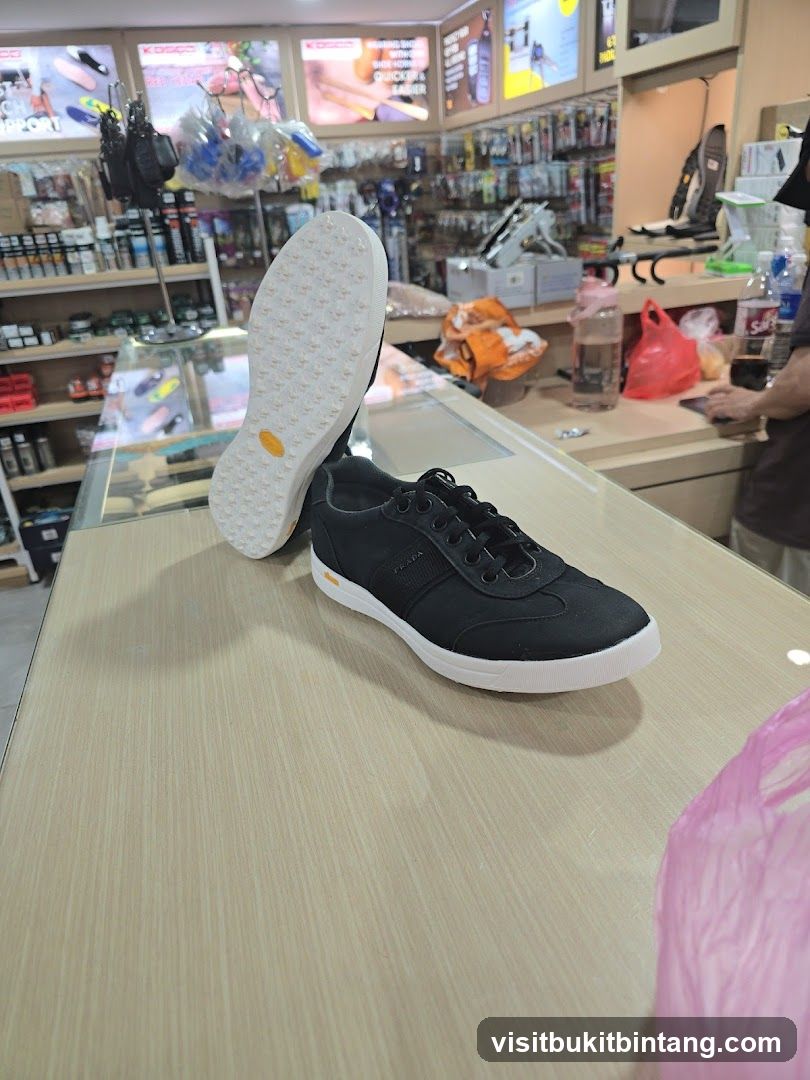 Black Sneakers on Display