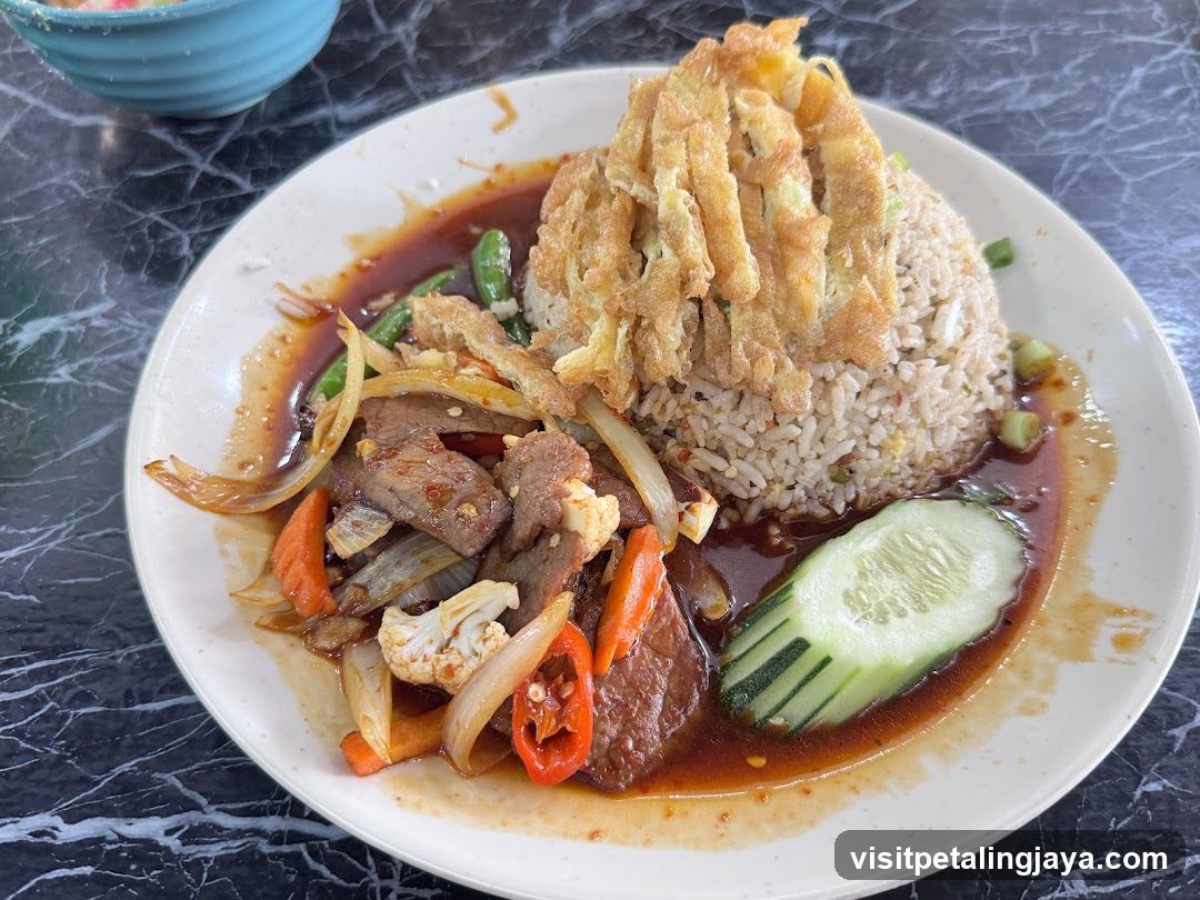 Fried Rice with Meat and Egg