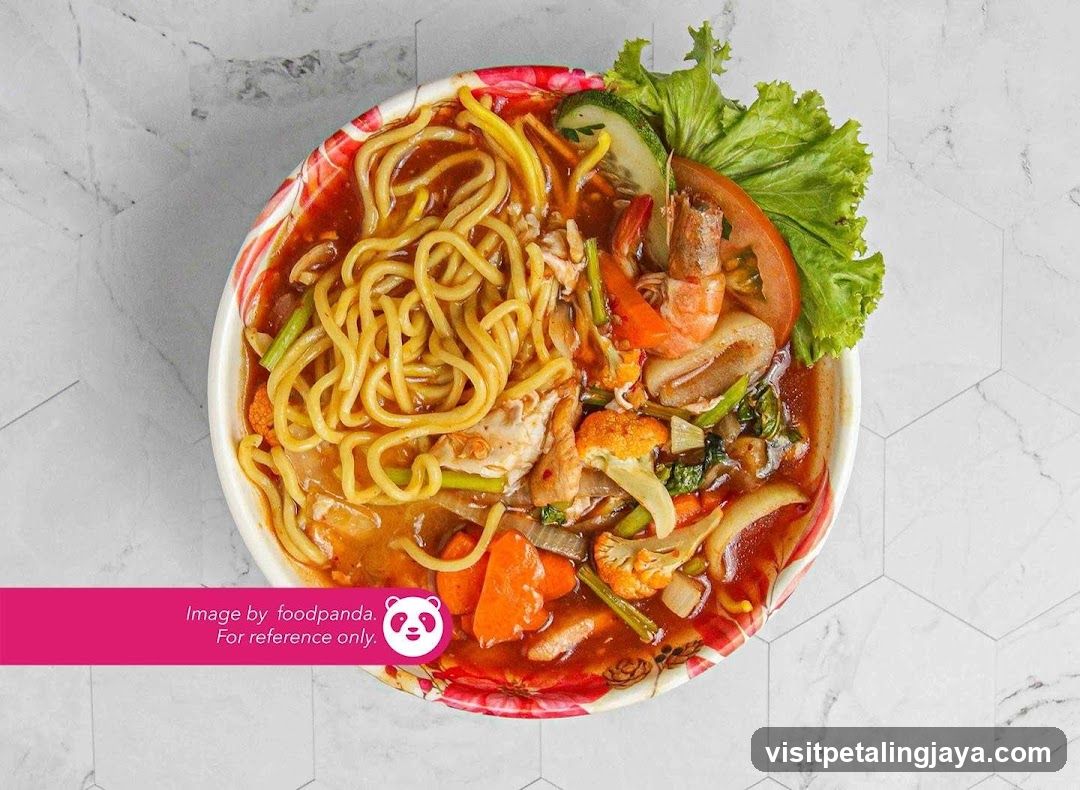 Noodle Bowl with Vegetables and Shrimp