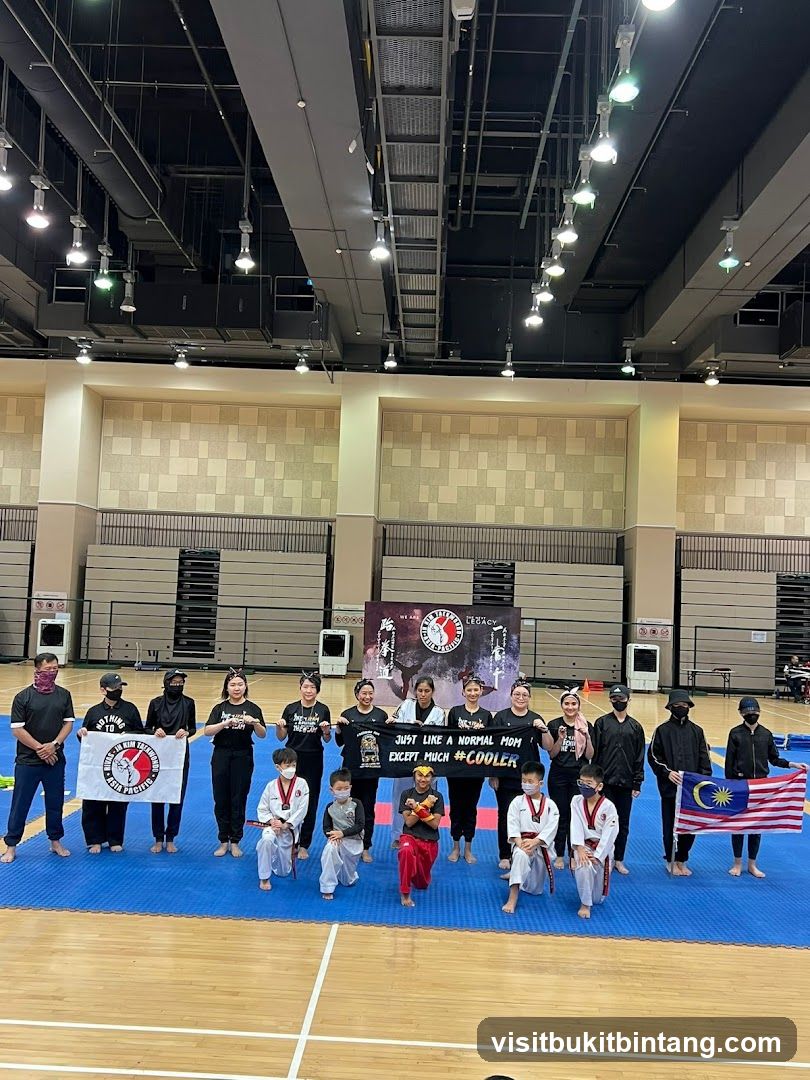 Taekwondo Group with Banners