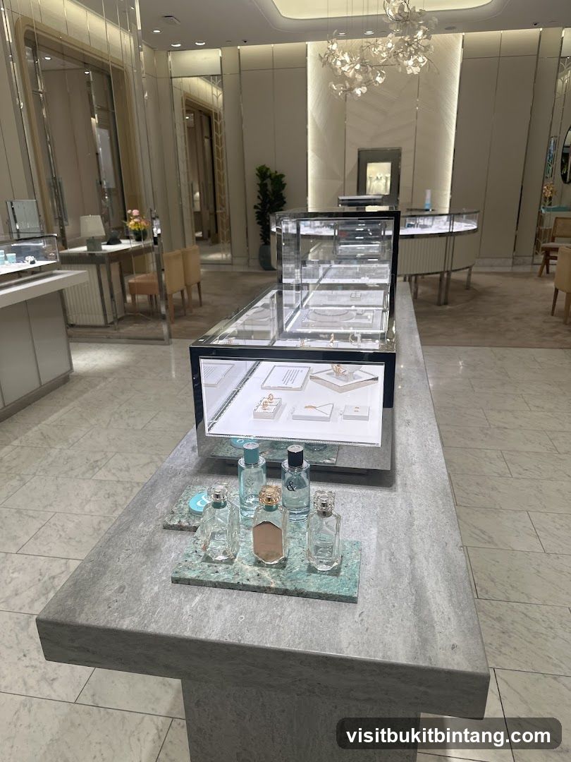 Jewelry Store Interior with Display Cases