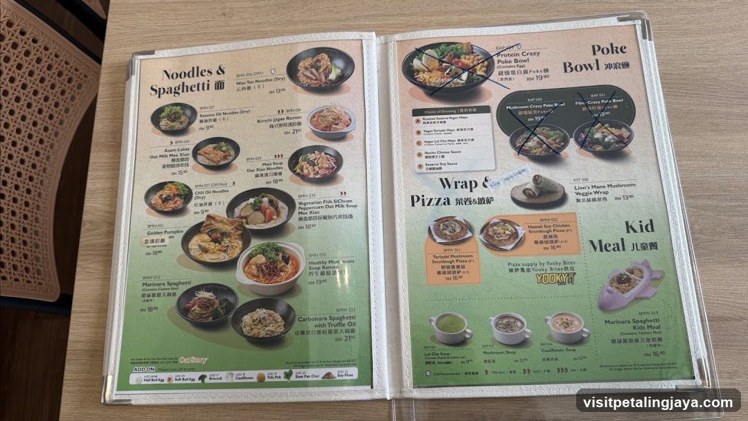 Noodles & Spaghetti / Poke Bowl Menu