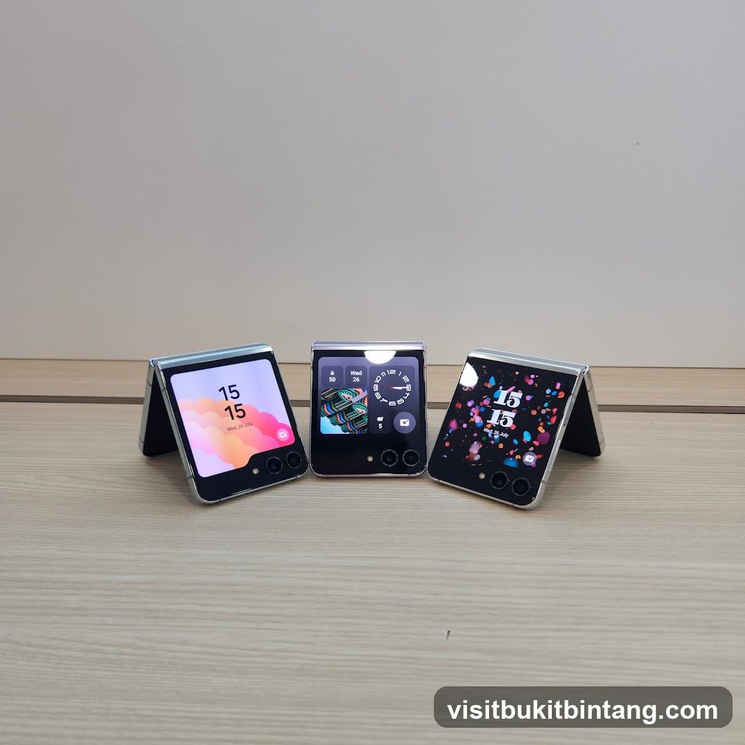 Three foldable smartphones